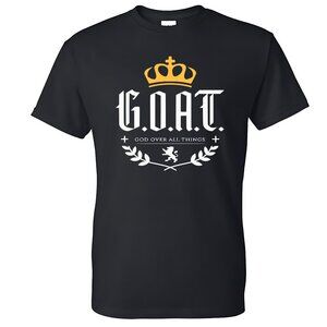 G.O.A.T. God Over All Things Men's T-shirt Christian Jesus Christ T-Shirt